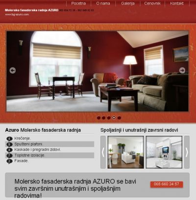 Azuro &#8211; Molersko Fasaderski Radovi
