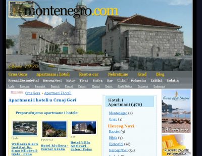Smeštaj Crna Gora &#8211; montenegro.com